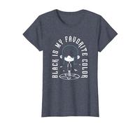 The Loud House Lucy Loud Black is My Favorite T-Shirt, Women, Heather Blue, X-Small