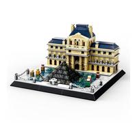 The Louvre Architecture Building Sets, Creative House Landmark Building Blocks Toy Model, 803 PCS STEM Landmark The Louvre Construction Kit, for Home Office Decor Birthday Gift