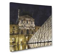 The Louvre In Paris Vol.1 Canvas Print | Gallery Wrapped 30mm Frame Wall Art | 20x20 inches | Ready to Hang | Modern Picture | Living Room Bedroom Lounge Office