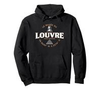 The Louvre Museum Mona Lisa and Pyramid Coordinates French Pullover Hoodie