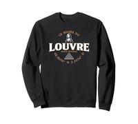 The Louvre Museum Mona Lisa and Pyramid Coordinates French Sweatshirt