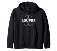 The Louvre Museum Mona Lisa and Pyramid Coordinates French Zip Hoodie