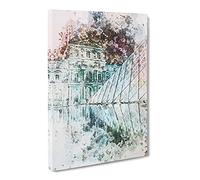 The Louvre Pyramid In Paris France Canvas Print | Gallery Wrapped 30mm Frame Wall Art | 30x20 inches | Ready to Hang | Abstract Picture | Living Room Bedroom Lounge Office