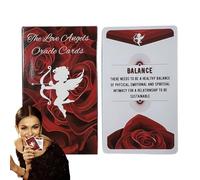 The Love Angel Oracle Cards, English Tarot Deck for Fate Divination, Fortune-Telling Board Game for Party Entertainment