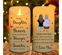 The Love Between Mother and Daughter is Forever, Personalized Mother Daughter LED Candles Night Light, Custom Name Mothers Day Christmas Mom Candles Lamp Gifts for Mom Mama from Daughter (style12)
