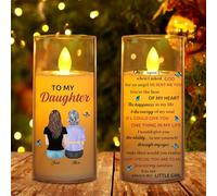 The Love Between Mother and Daughter is Forever, Personalized Mother Daughter LED Candles Night Light, Custom Name Mothers Day Christmas Mom Candles Lamp Gifts for Mom Mama from Daughter (style04)