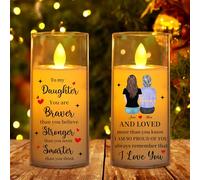 The Love Between Mother and Daughter is Forever, Personalized Mother Daughter LED Candles Night Light, Custom Name Mothers Day Christmas Mom Candles Lamp Gifts for Mom Mama from Daughter (style02)