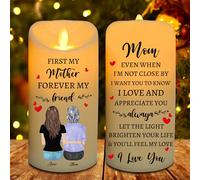 The Love Between Mother and Daughter is Forever, Personalized Mother Daughter LED Candles Night Light, Custom Name Mothers Day Christmas Mom Candles Lamp Gifts for Mom Mama from Daughter (style13)