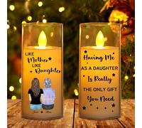 The Love Between Mother and Daughter is Forever, Personalized Mother Daughter LED Candles Night Light, Custom Name Mothers Day Christmas Mom Candles Lamp Gifts for Mom Mama from Daughter (style10)