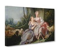 The Love Letter By Francois Boucher Canvas Print | Gallery Wrapped 30mm Frame Wall Art | 30x20 inches | Ready to Hang | Classic Picture | Living Room Bedroom Lounge Office