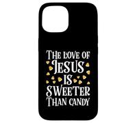 The Love Of Jesus Is Sweeter Than Candy Christian Halloween Case for iPhone 15