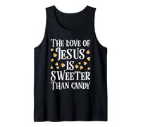 The Love of Jesus is Sweeter Than Candy Christian Halloween Tank Top