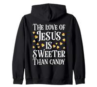 The Love Of Jesus Is Sweeter Than Candy Christian Halloween Zip Hoodie