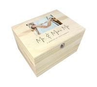 The Lovely Keepsake Company Personalised Expectant Mum Photo Pine Memory Box | Gift for New Mums, Mummys to Be | | W16cm x D11cm x H9cm