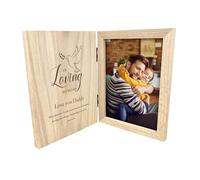 The Lovely Keepsake Company Personalised In Loving Memory Dove Memorial Book Photo Frame - Custom Message | Sympathy Gift, Remembrance | 7x5 Photo