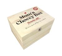 The Lovely Keepsake Company Personalised Mum's Snack/Choccy Box Pine Hamper Box | Mother's Day Present, Birthday Gift for Her | W20cm x D15cm x H11cm