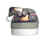 The Lovely Koala 1 Pack Christmas Hats Plush Fabric Santa Hat For Christmas Costume Party And Holiday Event