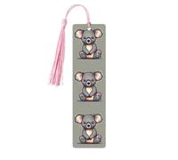 The Lovely Koala Printing Fashion Wooden Bookmarks 5 Pieces,Rectangle Bookmarks for Adult Perfect for Graduation Gifts