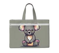 The Lovely Koala Zippered Document Bag with Handle for Carrying Paper Files Books Filing Folder