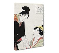 The Lovers By Kitagawa Utamaro Canvas Print | Gallery Wrapped 30mm Frame Wall Art | 30x20 inches | Ready to Hang | Asian Picture | Living Room Bedroom Lounge Office