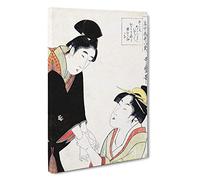 The Lovers by Kitagawa Utamaro Canvas Print | Gallery Wrapped 30mm Frame Wall Art | 30x20 inches | Ready to Hang | Modern Picture | Living Room Bedroom Lounge Office