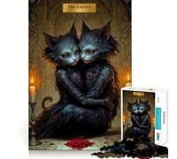 The Lovers - Cat Tarot Card 1000 Piece Jigsaw Puzzle for Teenagers Reason Skill Toy Stress Free Exact Cut Lovely Present (38x52cm)