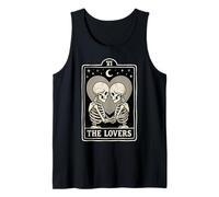 The Lovers Gothic Tarot Card Skeleton Halloween Valentine Tank Top