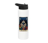The Lovers Lesbian Tarot Card Stainless Steel Insulated Water Bottle