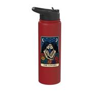 The Lovers Lesbian Tarot Card Stainless Steel Insulated Water Bottle