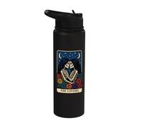 The Lovers Lesbian Tarot Card Stainless Steel Insulated Water Bottle