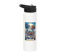 The Lovers Lesbian Tarot Card Stainless Steel Insulated Water Bottle