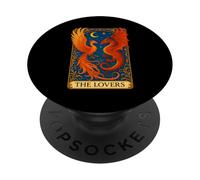 The Lovers Phoenix Dragon Tarot Card Eternal Love Rebirth PopSockets Adhesive PopGrip