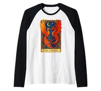 The Lovers Phoenix Dragon Tarot Card Eternal Love Rebirth Raglan Baseball Tee