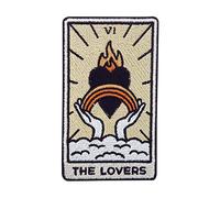 The Lovers Rainbow Heart Flame Patch Iron-On Cloud Patches, Iron-On Patch, Love Sew-On Patch, Finally Home