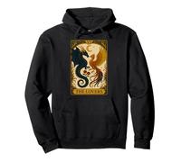 The Lovers Reader Vintage Tarot Card Phoenix And Dragon Love Pullover Hoodie