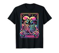The Lovers Skeleton Tarot Card Gothic Retro Art T-Shirt