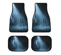 The Lovers Skull Car Floor Mats Set of 4, Soft Car Carpet with Non-Slip Backing, Decorative Front Rear Carpet Universal Fit for Most Cars, Trucks, SUVs and Vans