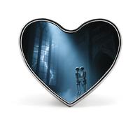 The Lovers Skull Heart Pin, 1 Inch Metal Love Lapel Pins - Lightweight, Smooth Edges, Versatile Badge Brooch for Jackets, Shirts, Bags, Gifts for Friends, Family