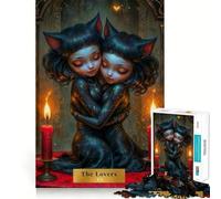 The Lovers Tarot Card 1000 Piece Jigsaws for Adults Puzzle Intellect Toy Relaxing Fun Quality Cut Fine Art Piece (38x52cm)