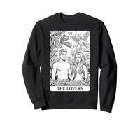 The Lovers Tarot Card Couple Retro Comic Book Garden Of Eden Sweatshirt