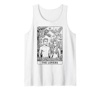 The Lovers Tarot Card Couple Retro Comic Book Garden of Eden Tank Top