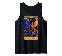 The Lovers Tarot Card Dragon Phoenix Astrology Crescent Moon Tank Top