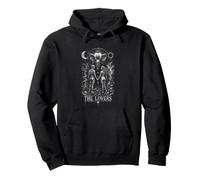 The Lovers Tarot Card Gothic Horror Skeleton Occult Pullover Hoodie