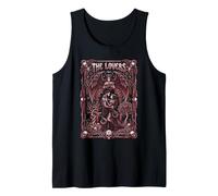 The Lovers Tarot Card Gothic Horror Skeleton Occult Tank Top