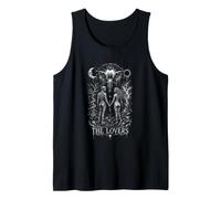 The Lovers Tarot Card Gothic Horror Skeleton Occult Tank Top