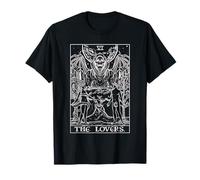 The Lovers Tarot Card Halloween Grim Reaper Gothic Horror T-Shirt