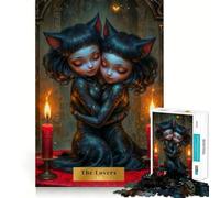 The Lovers Tarot Card Jigsaw Puzzles for Adults1000 Pieces Boost Memory Soothing Fun Premium Cut Thoughtful Gift (50x75cm)