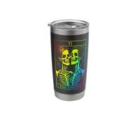 The Lovers Tarot Card Occult Goth Lesbian Skeleton Halloween Stainless Steel Insulated Tumbler