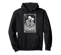 The Lovers Tarot Card Skeleton Gothic Tarot Reading Witchy Pullover Hoodie