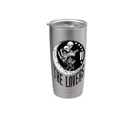 The Lovers Tarot Card Skeleton Moon Crescent Outlaw Gothic Stainless Steel Insulated Tumbler